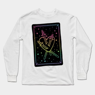 Three of Swords Tarot card Long Sleeve T-Shirt